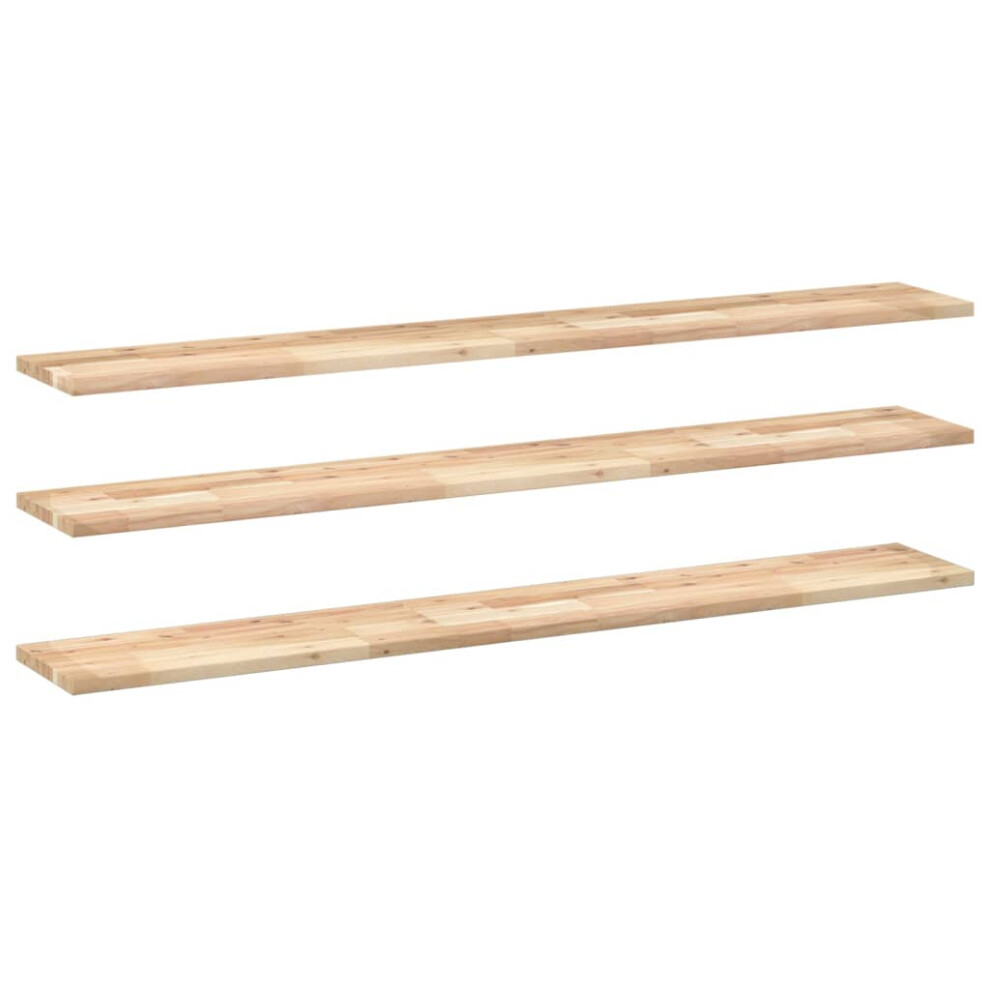 Vidaxl Floating Shelves Storage Wall Shelf 3 Pcs Untreated Solid Wood Acacia