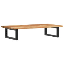vidaXL Basin Shelf Wall Mounted Bathroom Countertop Steel & Solid Wood Acacia