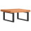 VidaXL vidaXL Basin Shelf Wall Mounted Bathroom Countertop Steel and Solid Wood Beech 6