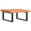 VidaXL vidaXL Basin Shelf Wall Mounted Bathroom Countertop Steel and Solid Wood Beech 2