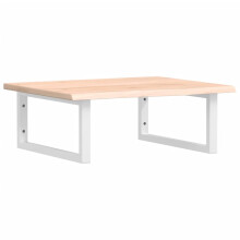 vidaXL Basin Shelf Wall Mounted Bathroom CountertopÂ Steel andÂ Solid Wood Oak