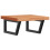 VidaXL vidaXL Basin Shelf Wall Mounted Bathroom Countertop Steel and Solid Wood Beech 1