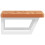 VidaXL vidaXL Basin Shelf Wall Mounted Bathroom Countertop Steel and Solid Wood Beech 5