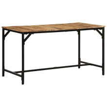 vidaXL Dining Table 140x70x75 cm Solid Wood Rough Mango dining room table