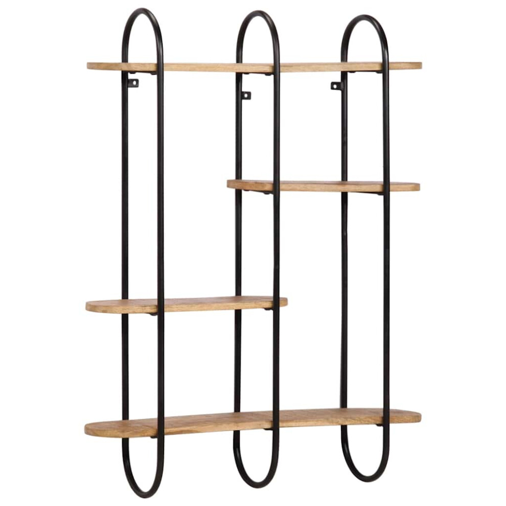 Vidaxl Wall Shelf 90X20x116.5â Cm Solid Rough Wood Mango Floating Shelf