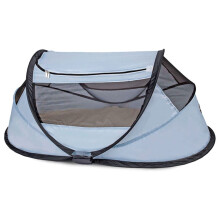 DERYAN Pop-up Travel Cot with Mosquito Net Sky Blue Baby Travel Tent Bassinet