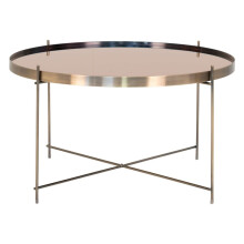 House Nordic Coffee Table Scarlett Round Brass Living Room End Accent Table