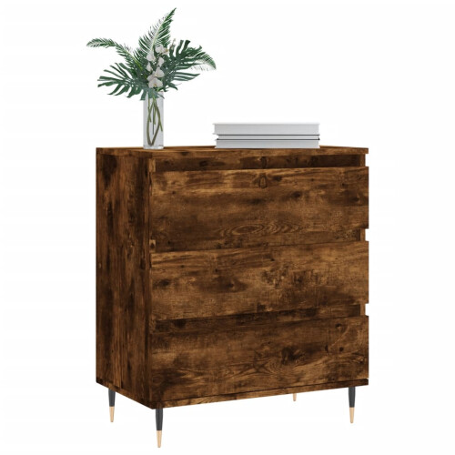VidaXL vidaXL Sideboard Storage Side Cabinet Cupboard Smoked Oak Engineered Wood 2