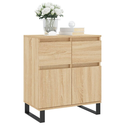 VidaXL vidaXL Sideboard Storage Side Cabinet Cupboard Sonoma Oak Engineered Wood 2