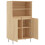 VidaXL vidaXL Highboard Sideboard Cupboard Side Cabinet Sonoma Oak Engineered Wood 5