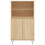 VidaXL vidaXL Highboard Sideboard Cupboard Side Cabinet Sonoma Oak Engineered Wood 6