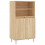 VidaXL vidaXL Highboard Sideboard Cupboard Side Cabinet Sonoma Oak Engineered Wood 2