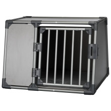 (l) TRIXIE Sloping Dog Transport Cage Aluminium Graphite Travel Box Multi Sizes