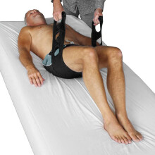 Multi-Purpose Bed Transfer Nursing Sling with Padded Handle, Black, Nylon & Air Mesh