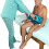 Multi-Purpose Green Nursing Bed Transfer Sling with Padded Handle 3