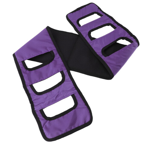 Multi-Purpose Elderly Bed Transfer Sling with Padded Handle, Purple