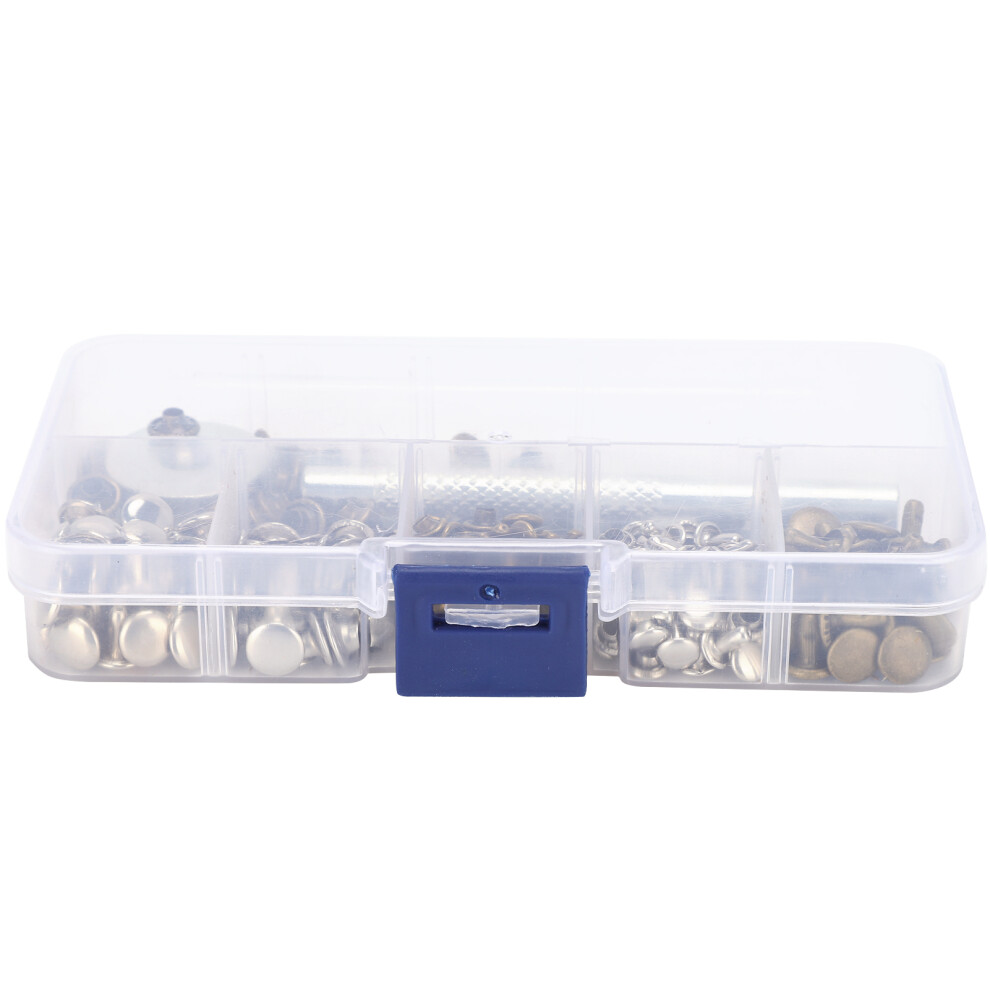 120Pcs Leather Rivets Set Double Cap Metal Fixing 9121376060731