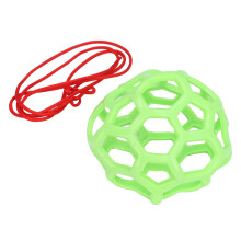 Hanging Rubber Feeding Toy with Lattice Design, Soft Horse Treat Ball, Green