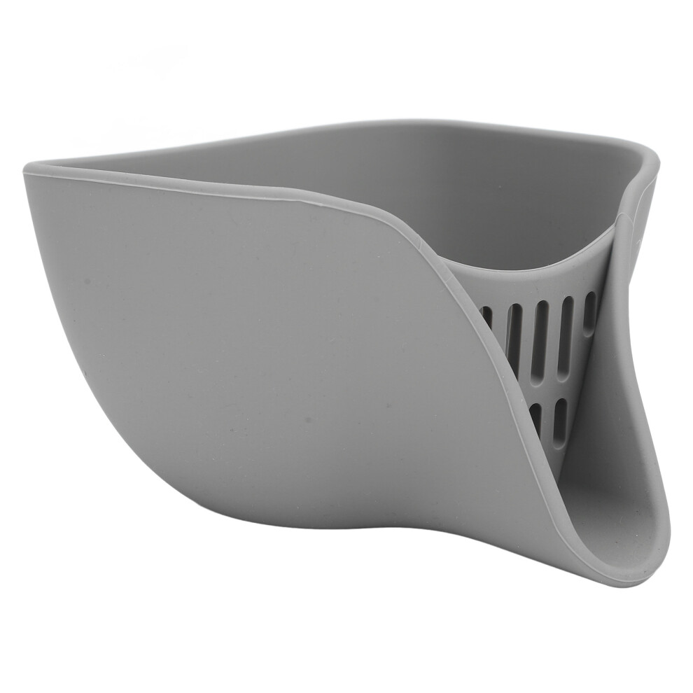 Multifunction Silicone Water Filter Basket 19.5x10.4cm Gray with Drain Spout-image-OPC-PJ9XDPV-NEW