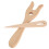 2er-Set Holz-Strickgabel & Nadel mit Öhr 14