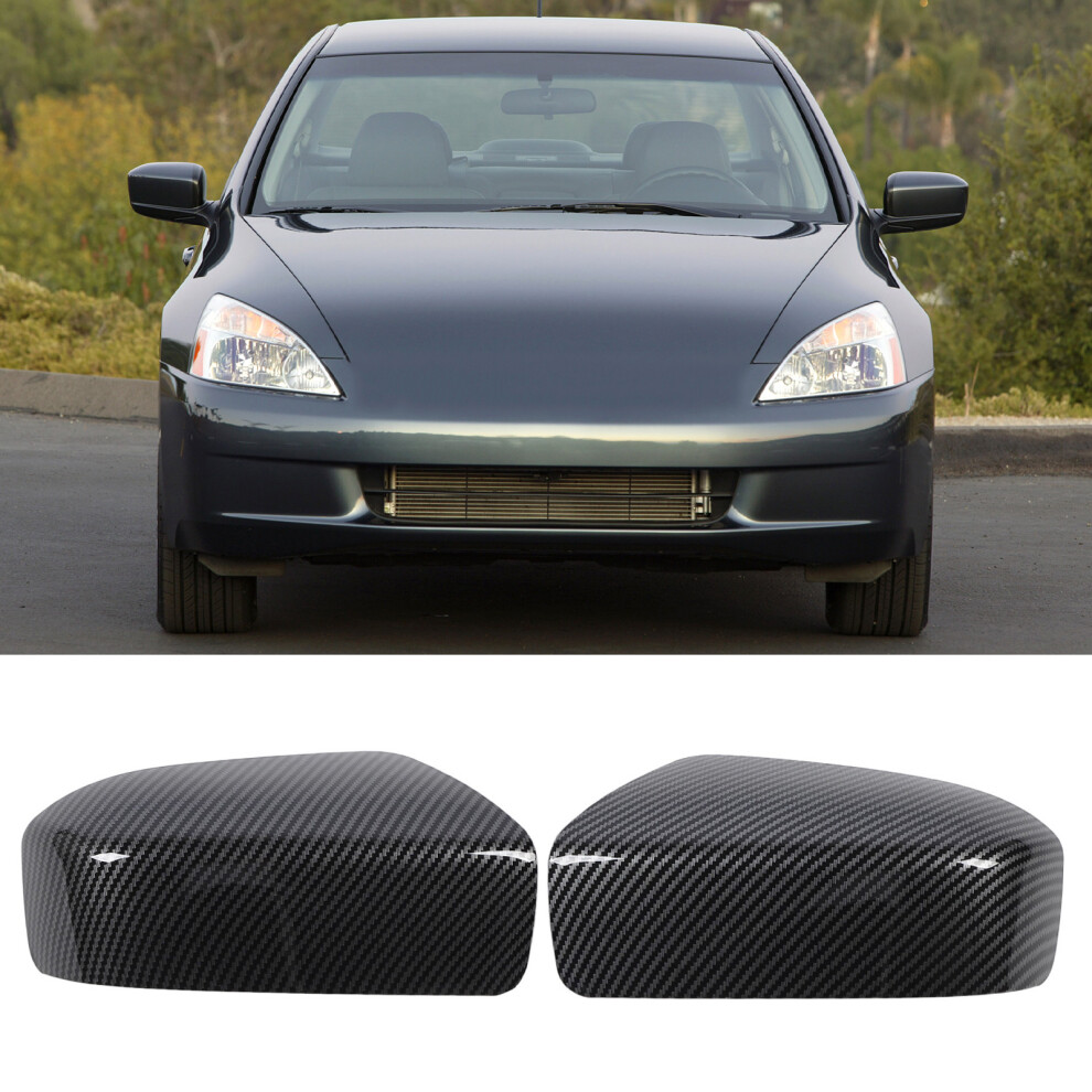 2Pcs Carbon Fiber Wing Mirror Covers For Honda Accord 2003-2007 8471331510681
