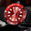 Men's Automatic Chronograph Watch 42mm Silver & Red Waterproof 15