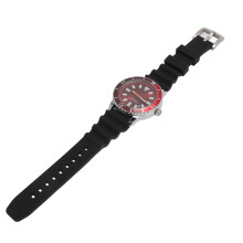 Men's Automatic Chronograph Watch 42mm Silver & Red Waterproof