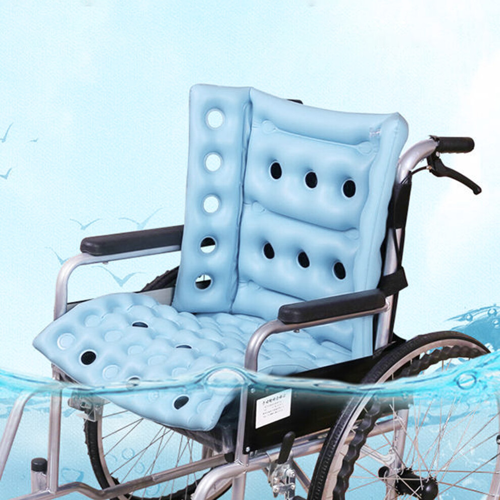 Inflatable PVC Seniors Wheelchair Cushion with Breathable Backrest for Home & Travel