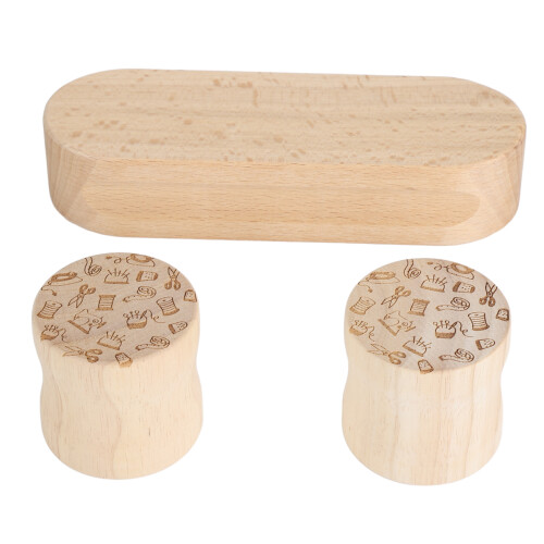 Wood Quilters Clapper 17.8cm with 2 Pattern Weights Sewing Set 2