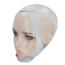Adjustable Anti Snoring Chin Strap for Sleep, Gray, Silicone & Elastic