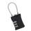 Cadenas à combinaison réinitialisable à 3 chiffres TSA-Noir 11