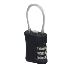 Cadenas à combinaison réinitialisable à 3 chiffres TSA-Noir