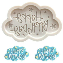 Happy Birthday Fondant Cake Mold Letter Chocolate Baking Silicone Mould Decor