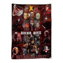 Horror Movie Series Halloween Throw Blanket Sofa Comfort Warm Flannel Blanket