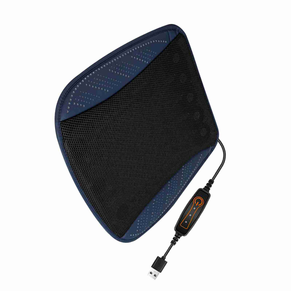 Ventilated Seat Cushion With Usb Port, Breathable Cooling Pad, Navy Blue 6941331526781