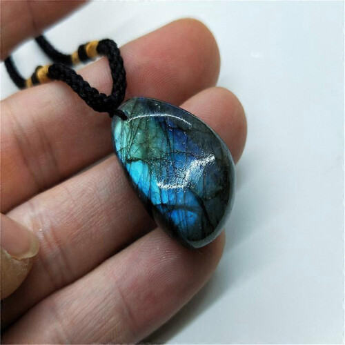 Natural Labradorite Stone Gemstone Pendant Stone Necklace 1
