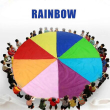 Kids Play Parachute, Rainbow Parachute Outdoor Play Tents Group Games Activities
