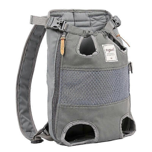 (Grey) Dog Backpack With Adjustable Transport Bag Max 12kg 1