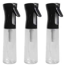 Continuous Spray Water Bottle, Hair Mist Sprayer, Solvent & Bpa Free Clear Plastic, Pressurized Mister, with Pump, for Stylist, Salon, Barber