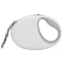Guinzaglio retrattile per cani Teddy Corky White 13x9x3,2 cm