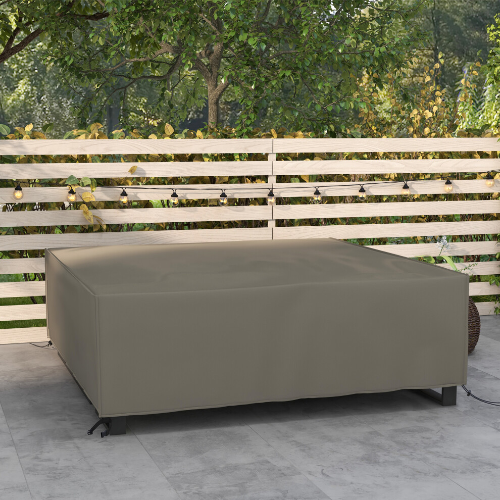 Rackhams Grey Large Garden Set Square Cover Outdoor Furniture Waterproof Resist Fade - Image 5