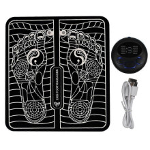Folding Electric Foot Massager Mat Adjustable Massage Pad Blood Muscle Relief Pain