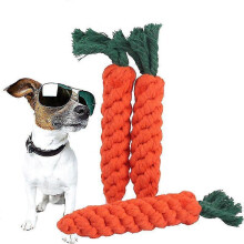 3pcs Carrot Chew Rope Pet Toy Dog Chewable Teething Toy