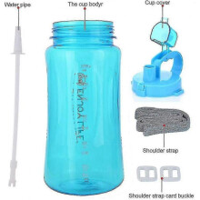 2l Portable Sports Water Cup with Large Handle Stylish And Simple Portableblue