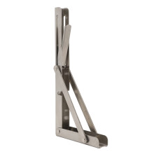 Équerres de table pliantes de longueur 251 mm, inox 316 argenté