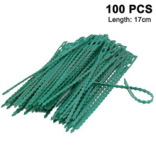 100pcs 17cm Plant Ties Adjustable, Reusable Plant Ties Plastic Quick Ties for Plant Support
