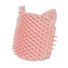 (L, Pink) Cat Pet Self Grooming Comb Brush Multi Functional Catnip Flavor Corner Massage Tool For Kitten Puppy Relaxing