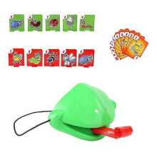 (Lizard Mask 1 pack) Tongue Out Toy Competitive Chameleon Lizard Tongue Out Mask Card Interactive Toy