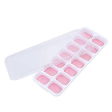 (Pink) 2pcs Ice Cube Tray Silicone Ice Trays For Freezer With Non-spill Lids Ice Cube Maker Tray