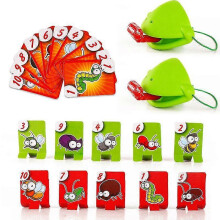 (Lizard Mask Set of 2) Tongue Out Toy Competitive Chameleon Lizard Tongue Out Mask Card Interactive Toy